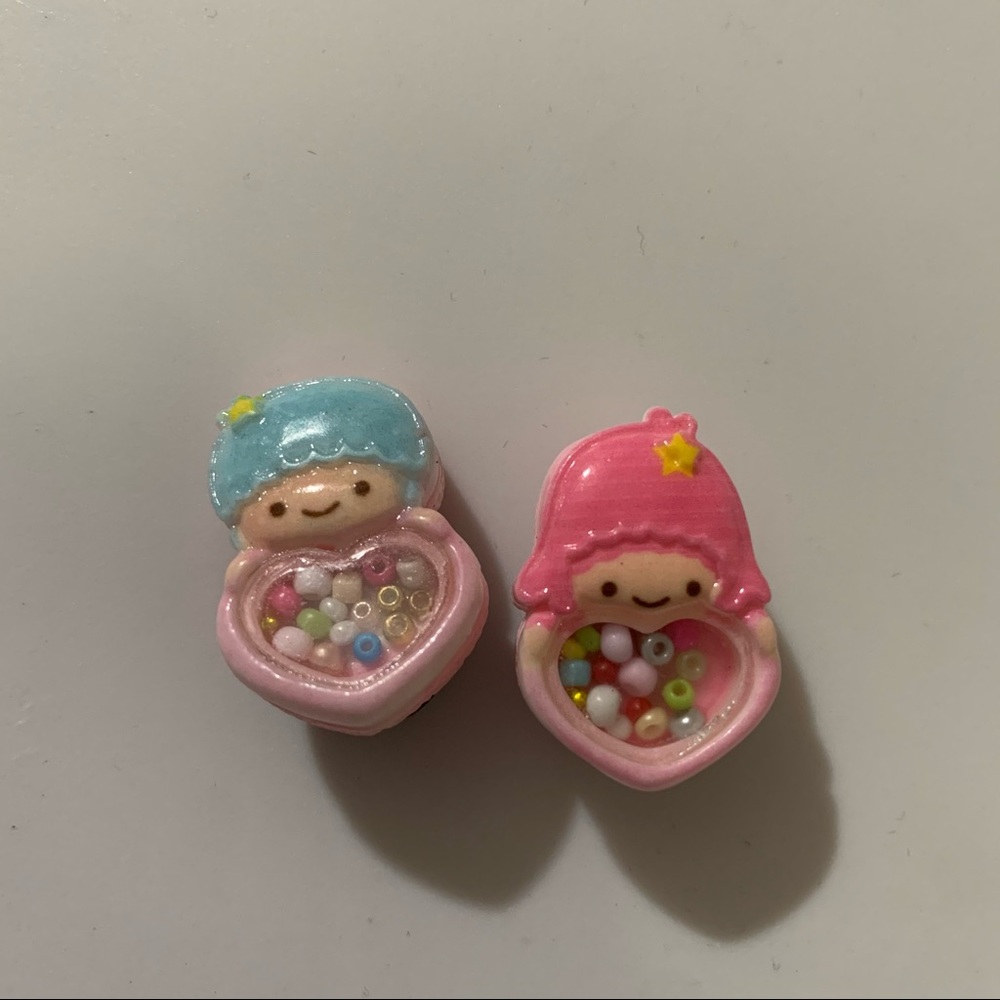Little Twin Stars Kiki & Lala Set of 2 Shaker Croc Charms